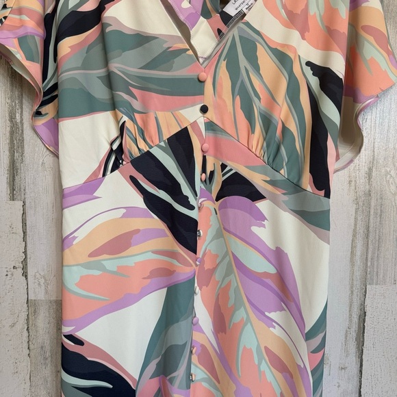 Label Rail x WhatSmitaFound Button Front Printed Multicolor Maxi Dress Size 12 - Picture 6 of 13
